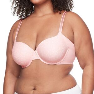 New! Warner’s No Side Effects Seamless breathable pink bra